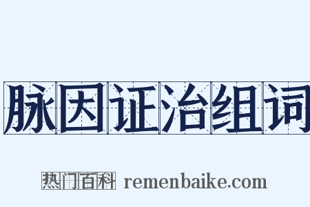 脉因证治组词是什么意思的图片